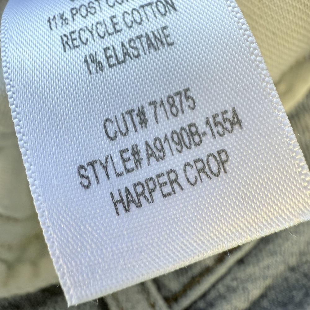 AGOLDE Harper Crop Womens Size 26 High Rise Straight Light Wash $188 - Picture 12 of 14